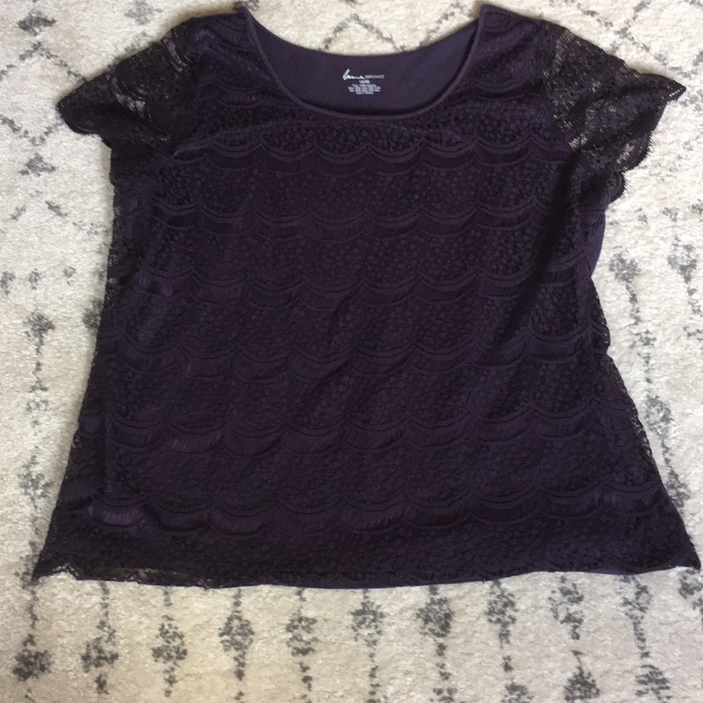 Purple Lace Lane Bryant Top 18/20
